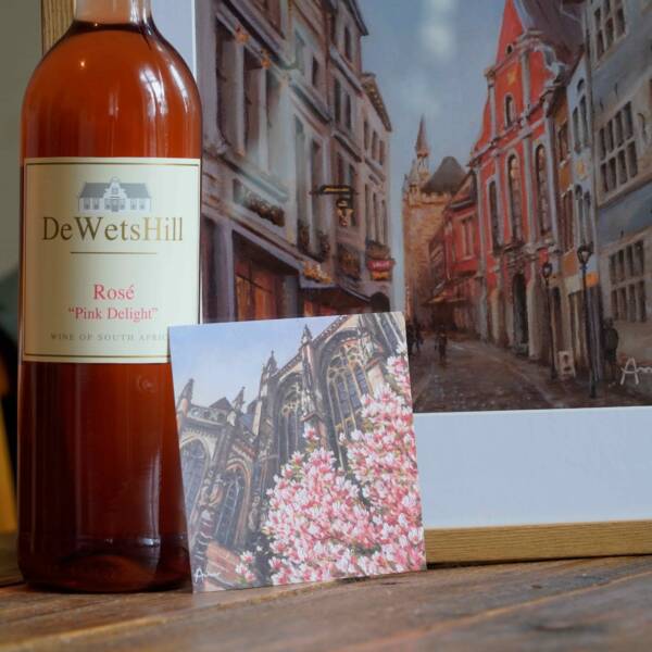 Aachener Beigabe zu Geschenken wie Wein. Gemäldekarten vom Aachener Dom von Ayleens Atelier aus Aachen