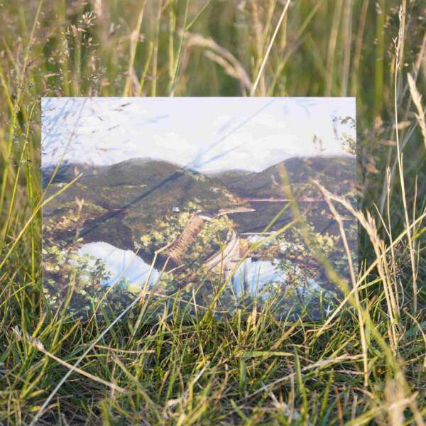 Postkarte mit Motiv aus der Eifel am Rursee an der Urfttaalsperre