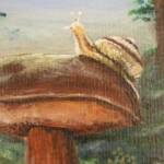 Besuch auf dem Pilz | 18x24 | Original – Bild 3