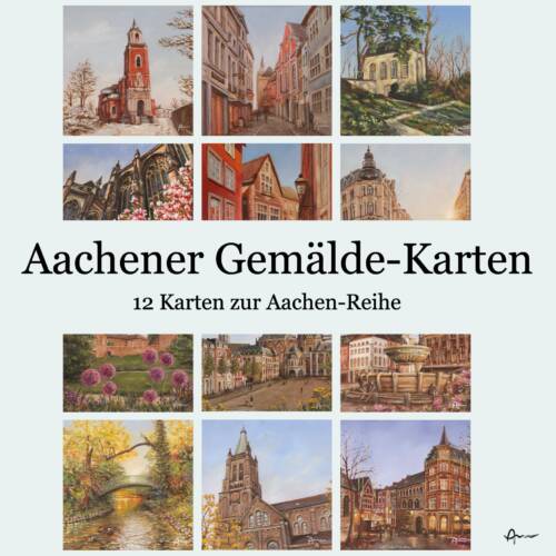 Bild von 12-teiligem Gemäldekarten Set als Geschenk oder Sammeln aus Aachen