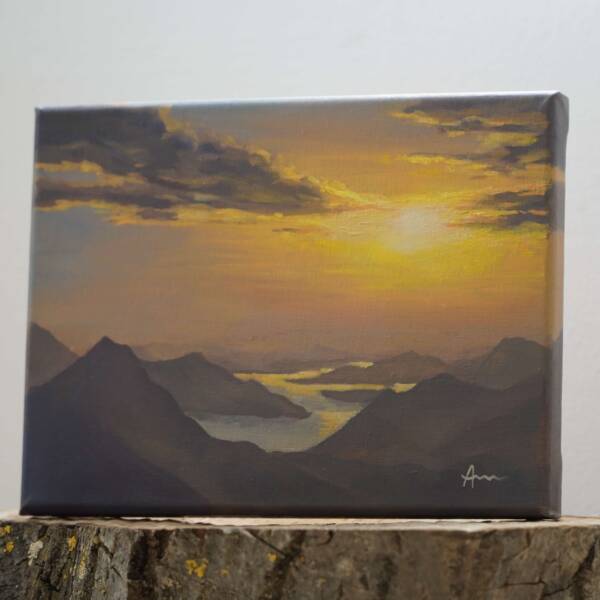 Seeblick unter dem Wolkenhimmel | 18x24 | Original – Bild 9