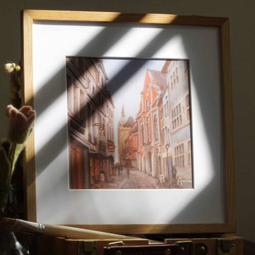 Pontstraße in Aachen im Februar | 20x20 | Fine Art Print