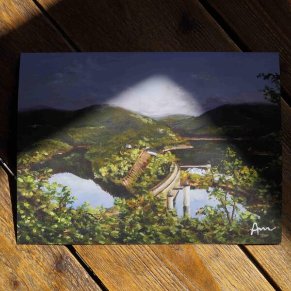 Gemälde Kunstdruck von der Urfttalsperre am Rursee in der Eifel - Kunst aus der Eifel von Ayleens Atelier