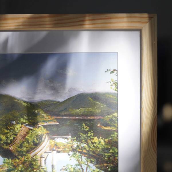 Gemälde Kunstdruck von der Urfttalsperre am Rursee in der Eifel - Kunst aus der Eifel von Ayleens Atelier