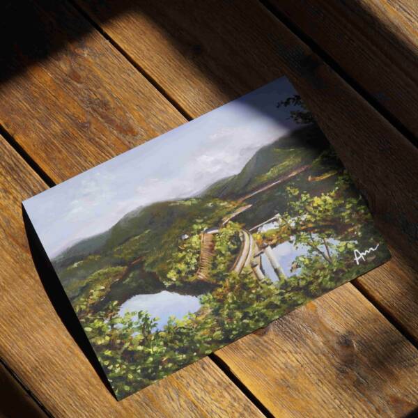 Gemälde Kunstdruck von der Urfttalsperre am Rursee in der Eifel - Kunst aus der Eifel von Ayleens Atelier