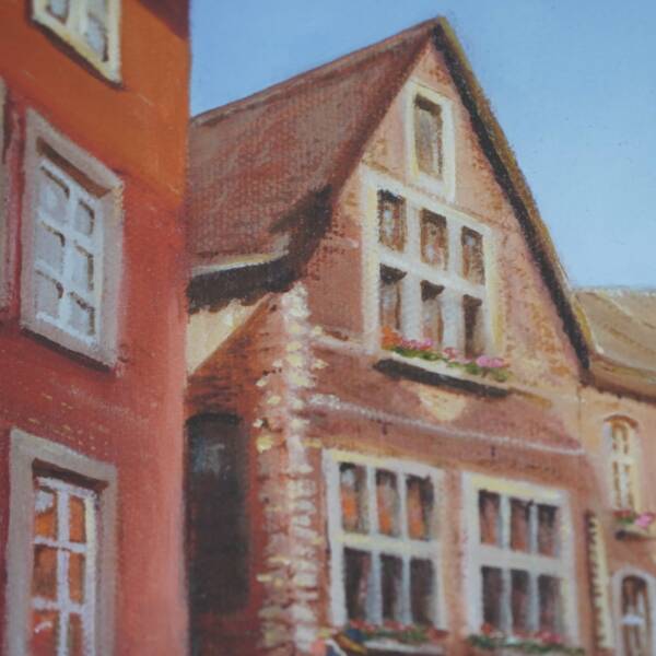 Kunstdruck Gemälde von der Rommelsgasse in der Aachener Innenstadt - Bilder Kunst aus Aachen von Künstlerin Ayleen Mertens