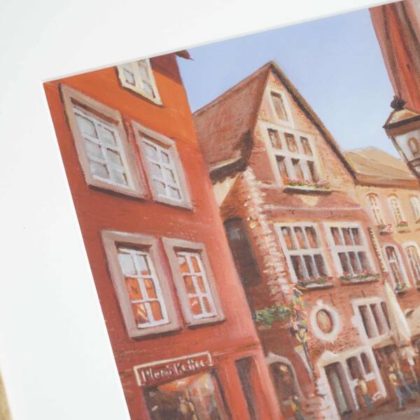 Kunstdruck Gemälde von der Rommelsgasse in der Aachener Innenstadt - Bilder Kunst aus Aachen von Künstlerin Ayleen Mertens