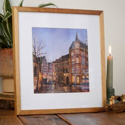 Fine Art Print vom alten Fischmarkt in der Aachener Innenstadt