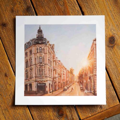 Fine Art Print von der Oppenhoffallee in Aachen im Frankenberger Viertel aus Ayleens Atelier
