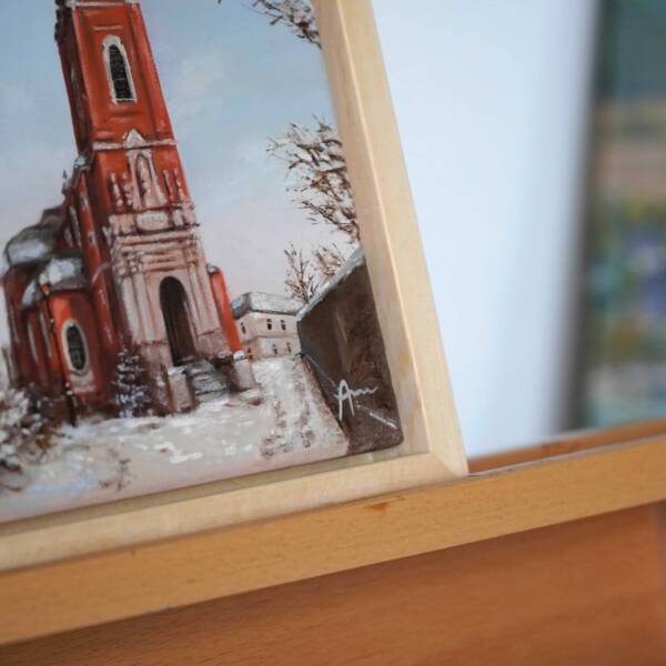 St. Michael Kirche in Aachen | 20x20 | Originales Gemälde – Bild 6