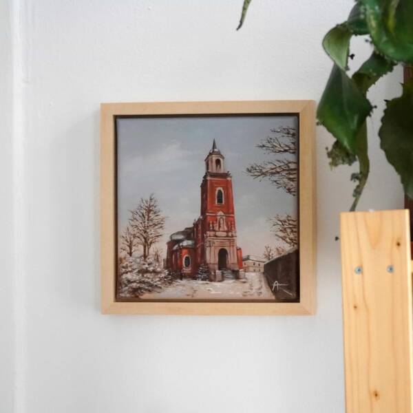 St. Michael Kirche in Aachen | 20x20 | Originales Gemälde – Bild 8