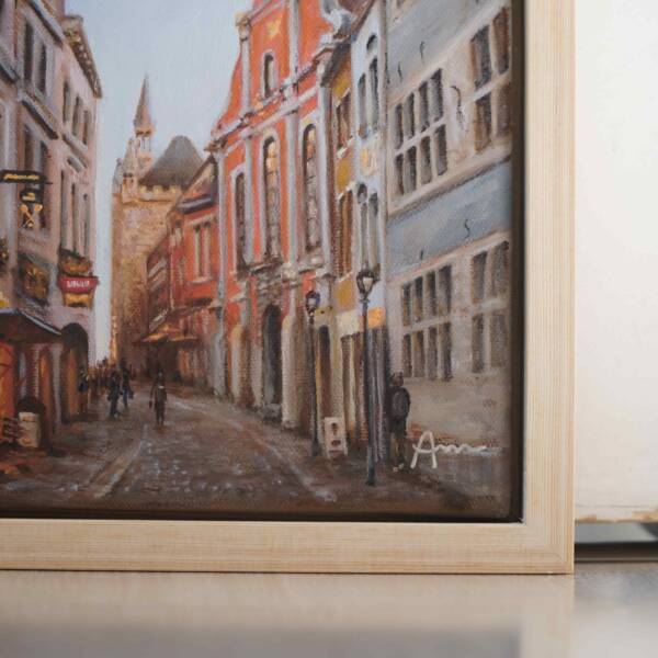 Aachen Pontstraße | 20x20 | Originales Gemälde – Bild 5