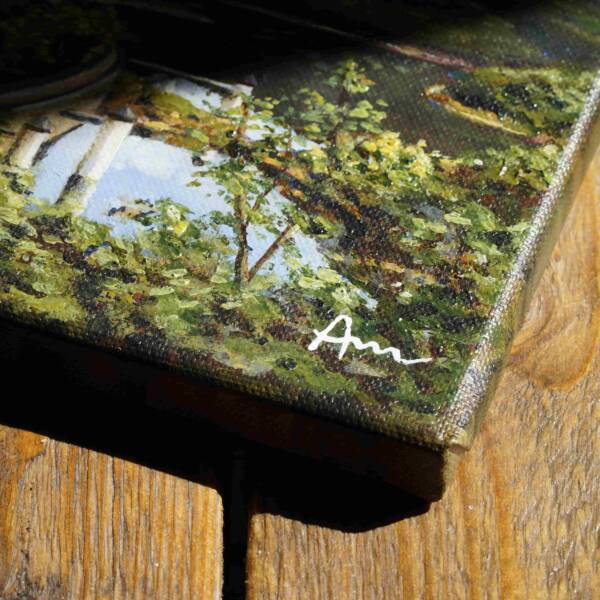 Urfttalsperre am Rursee in der Eifel | 18x24 | Originales Gemälde – Bild 3