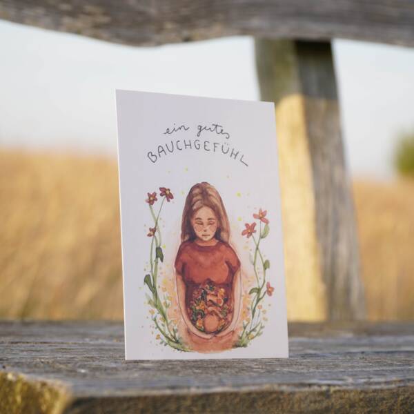Geschenkkarte aus Ayleens Atelier zum Thema Geburt, Schwangerschaft und Hebamme aus Aachen