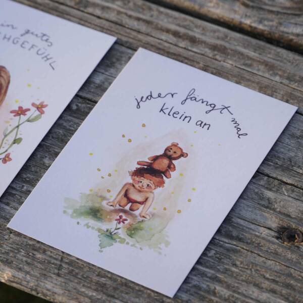 Geschenkkarte aus Ayleens Atelier zum Thema Geburt, Schwangerschaft und Hebamme aus Aachen