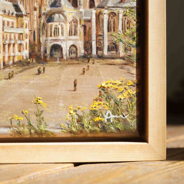 Katschhof am Dom in Aachen | 20x20 | Originales Gemälde – Bild 10