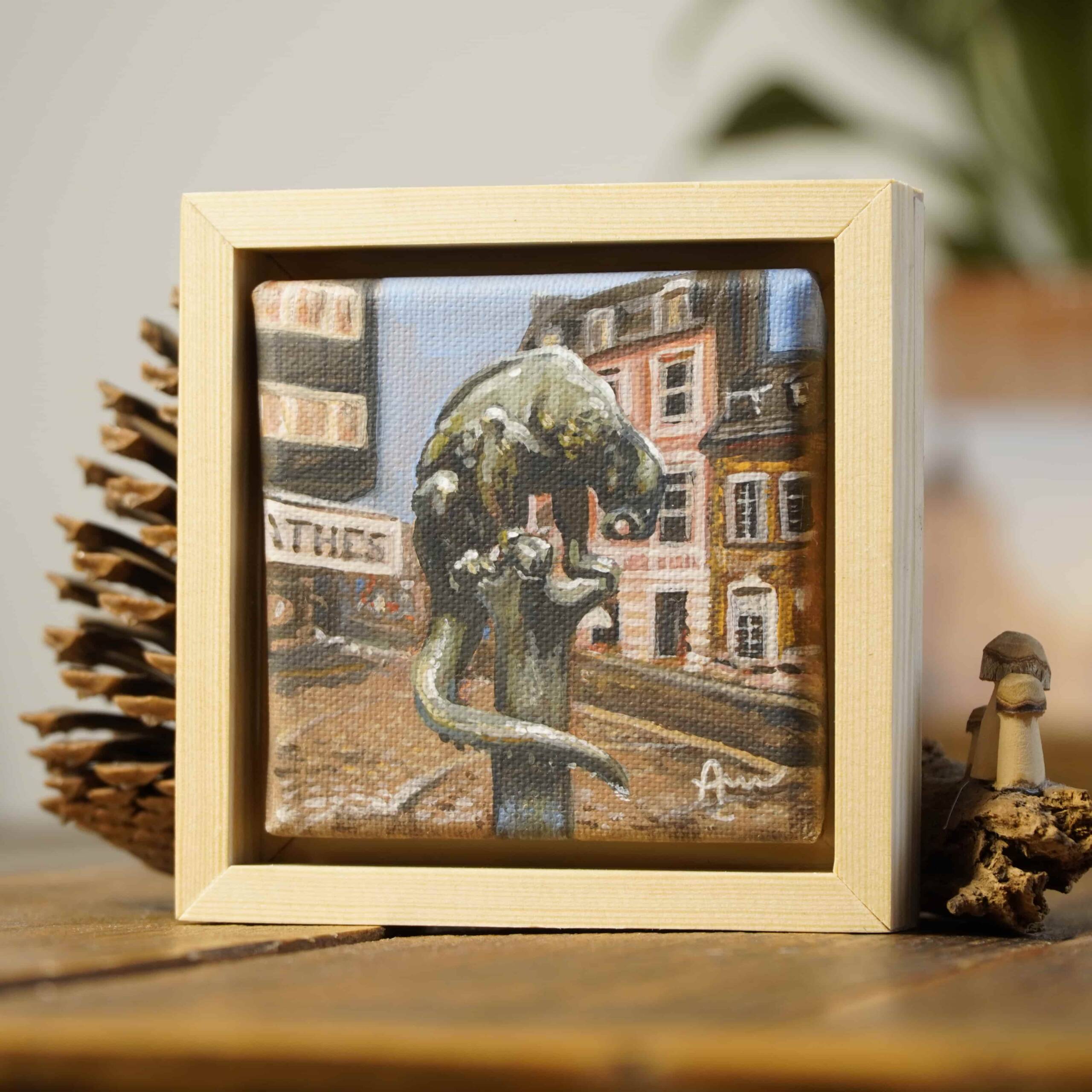 Das Bahkauv | 10x10 | Originales Gemälde – Bild 3