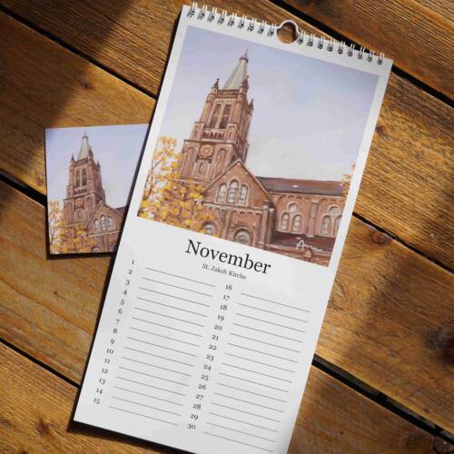 Aachener Geburtstagskalender | 18x36 | Immerwährend - Kalender und 3 zufällige Karten