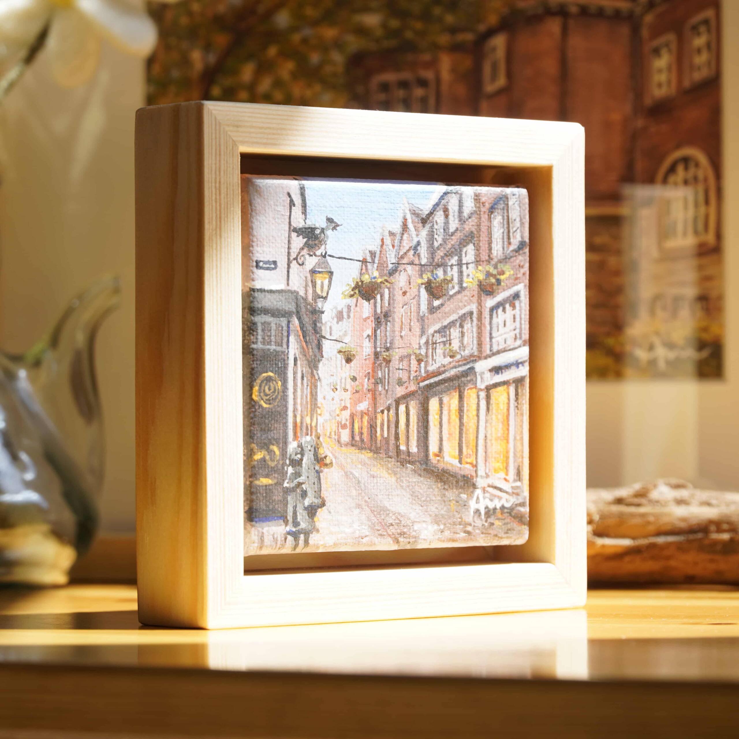 Printenmädchen in der Körbergasse | 10×10 | Originales Gemälde – Bild 2