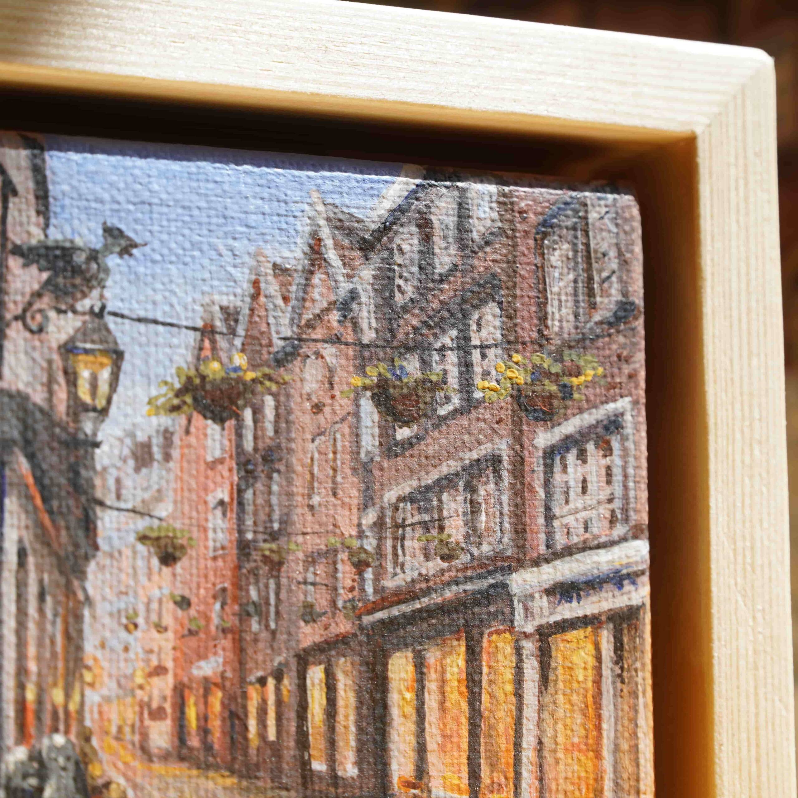 Printenmädchen in der Körbergasse | 10×10 | Originales Gemälde – Bild 4
