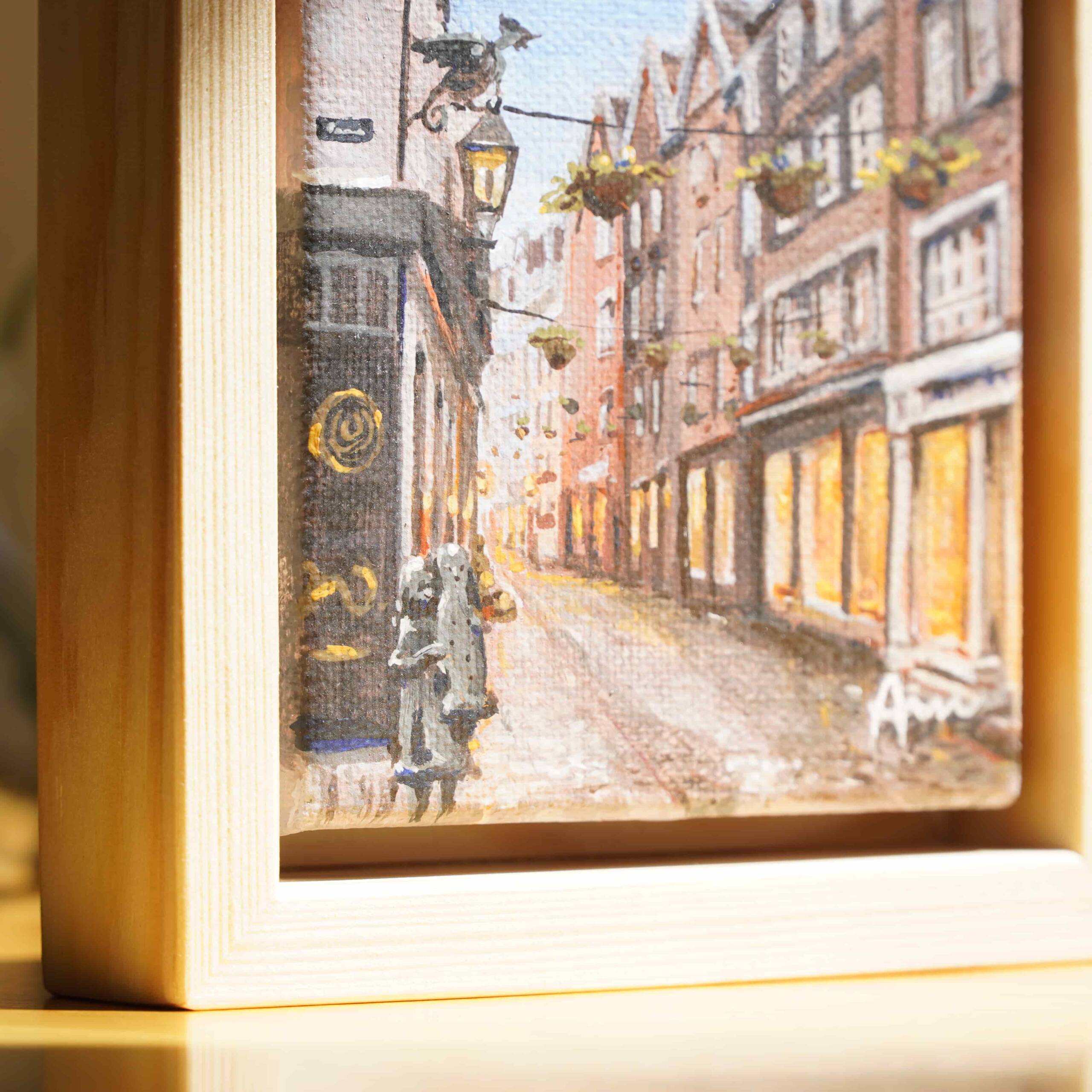 Printenmädchen in der Körbergasse | 10×10 | Originales Gemälde – Bild 5