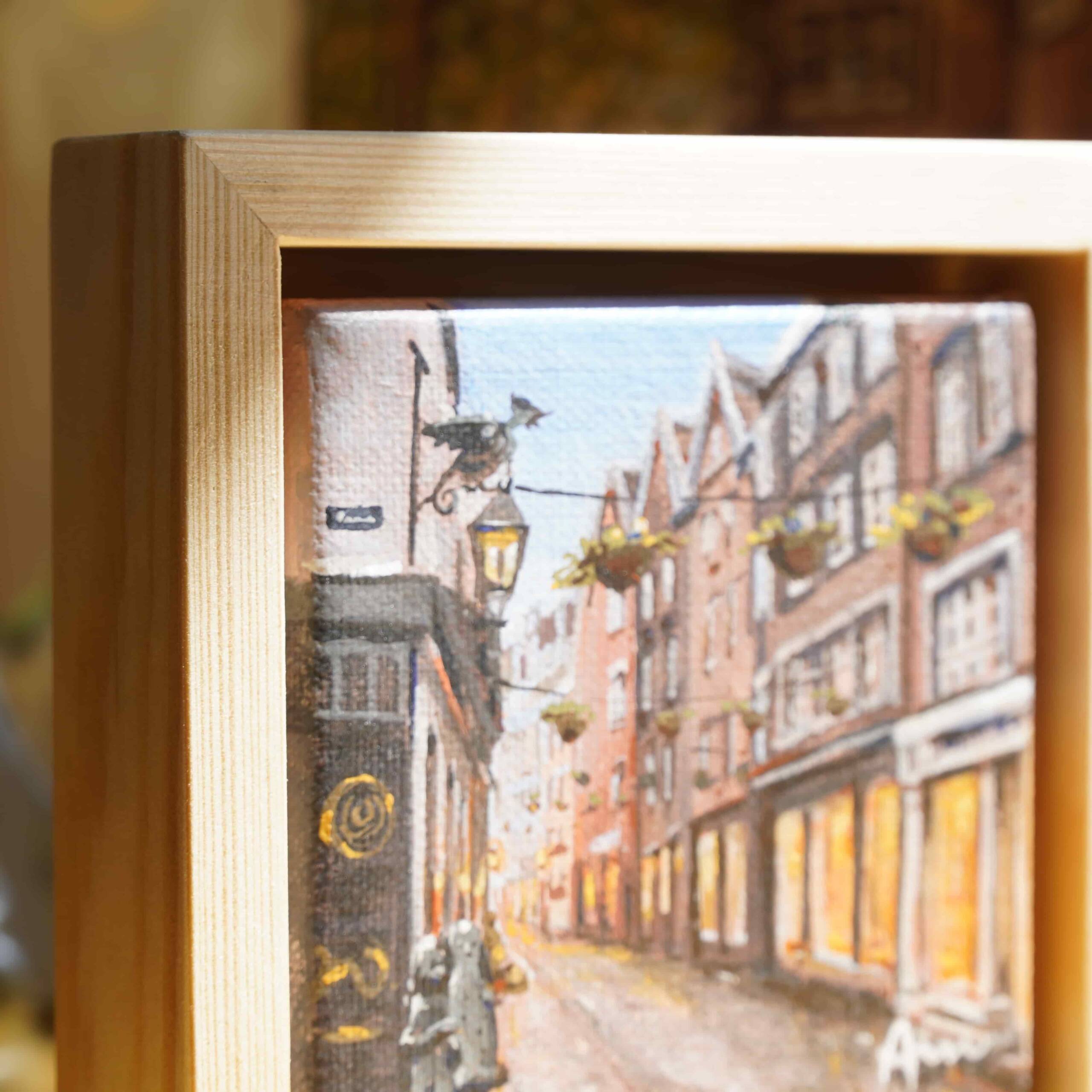 Printenmädchen in der Körbergasse | 10×10 | Originales Gemälde – Bild 6