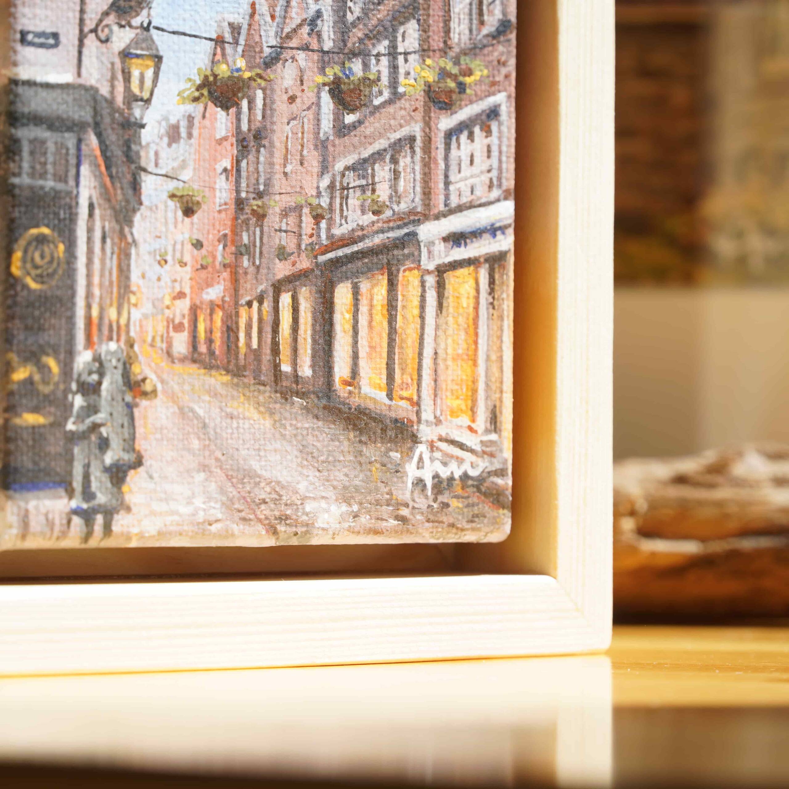 Printenmädchen in der Körbergasse | 10×10 | Originales Gemälde – Bild 7