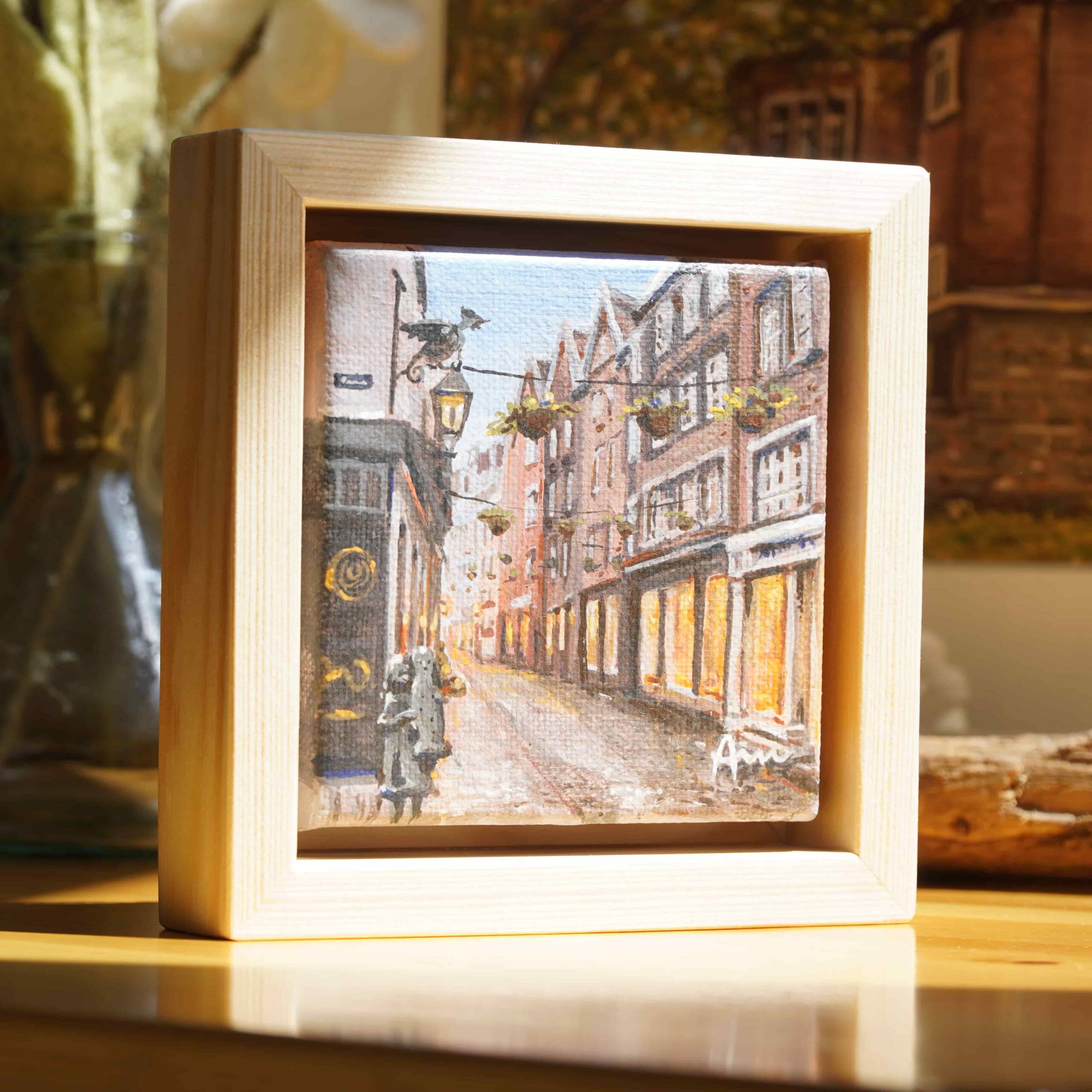Printenmädchen in der Körbergasse | 10×10 | Originales Gemälde – Bild 8