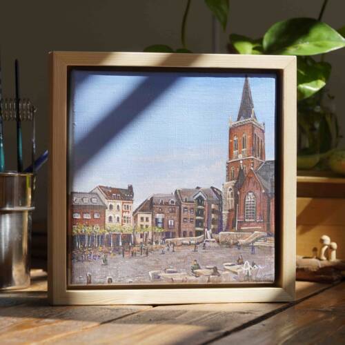 Eschweiler Marktplatz kaufen – Originalgemälde von Ayleen Mertens
