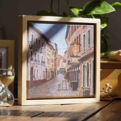 Eschweiler Schnellengasse im September | 20×20 | Originales Gemälde