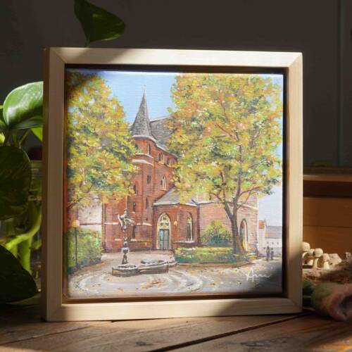 Peter-Paul-Kirche im Oktober | 20×20 | Originales Gemälde