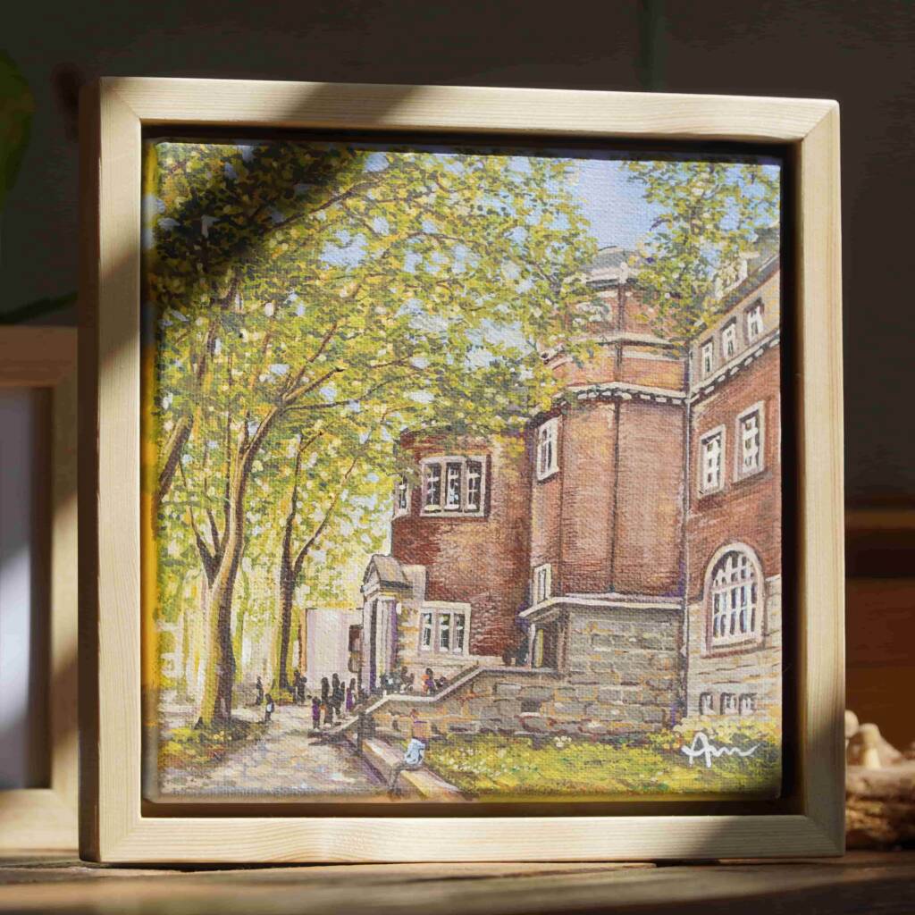 Städtisches Gymnasium Eschweiler kaufen – Originalgemälde von Ayleen Mertens